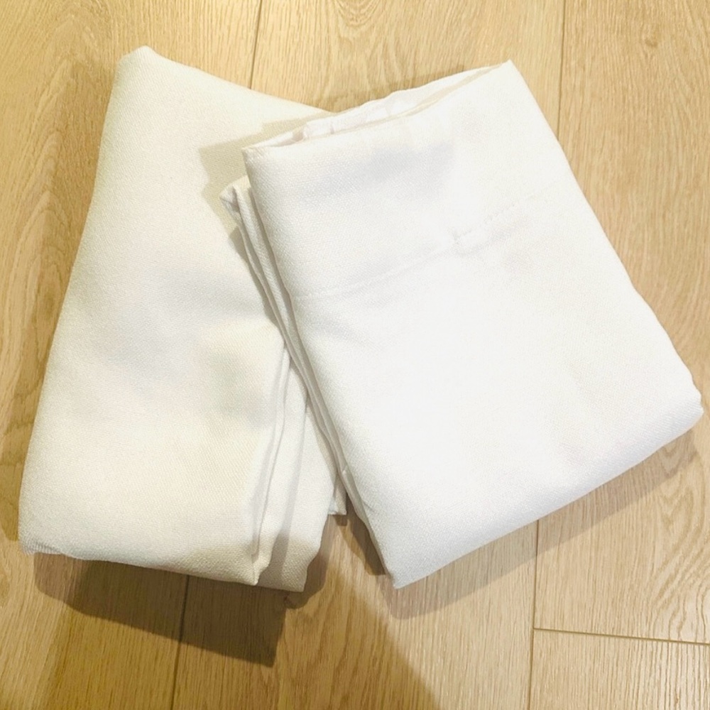 White Linen Curtains - 2 Panels ⭐️ 2 sets available price is PER SET - Picture 2 of 13
